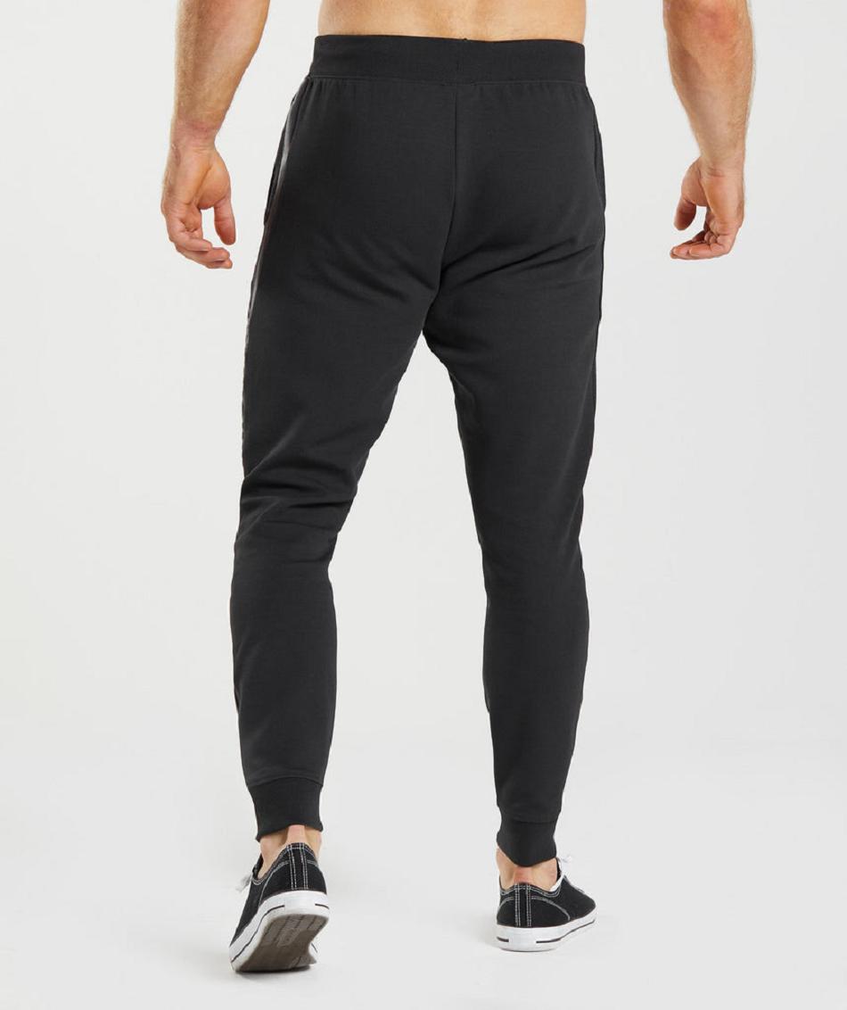 Spodnie Do Biegania Męskie Gymshark Bold React Czarne | PL 3365NWY